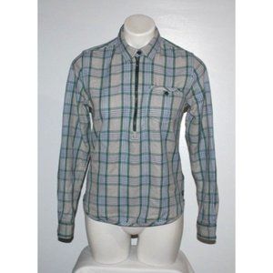 TOAD & CO Women's Gray Plaid Flannel Recycled Cotton Blend Top Size XS